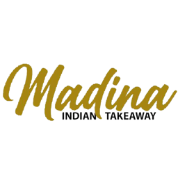Madina Indian Takeaway logo.